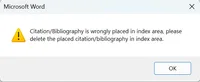 img of Index Area Citation Error of Microsoft Word